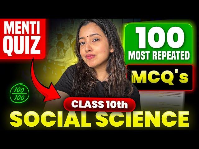 100 MOST REPEATED PYQS - CLASS 10 SOCIAL SCIENCE | BOARD EXAM 2025 #cbseclass10 #importantquestions