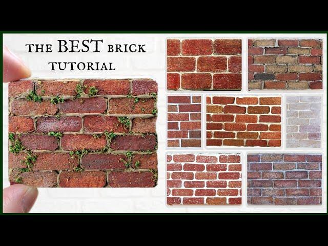 EASY miniature Brick in ANY style • 1:12, 1:6 or 1:24 scale