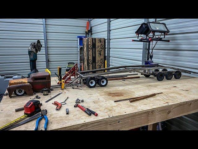 RC Rat King Hauler build, Part 2, Trailer Fabrication, Welding, RCengineering RCratrod 56" long