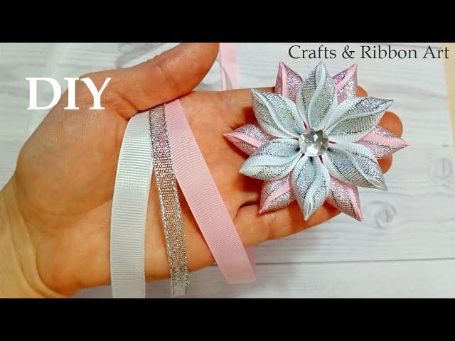  Amazing Ribbon Flower Work/ Easy Flower Making Idea/ Ribbon Tricks/ Sewing Hacks/ Flor de Fita #23