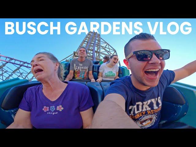 We Took Taylor's Parents on IRON GWAZI & Finally Rode Phoenix Rising! Busch Gardens Tampa Vlog