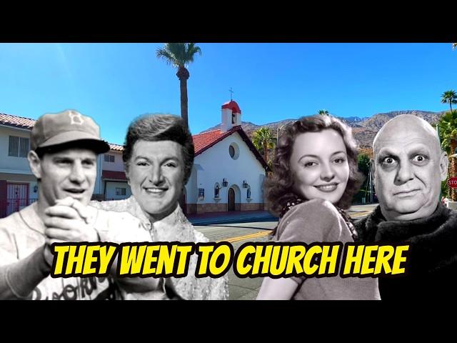 LIBERACE & 3 other celebrities have MEMORIAL BENCHES in this historic Palm Springs church!