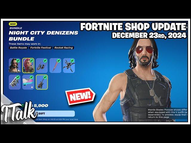 *NEW* CYBERPUNK 2077 & MASTER CHIEF IS BACK! Fortnite Item Shop [December 23rd, 2024]