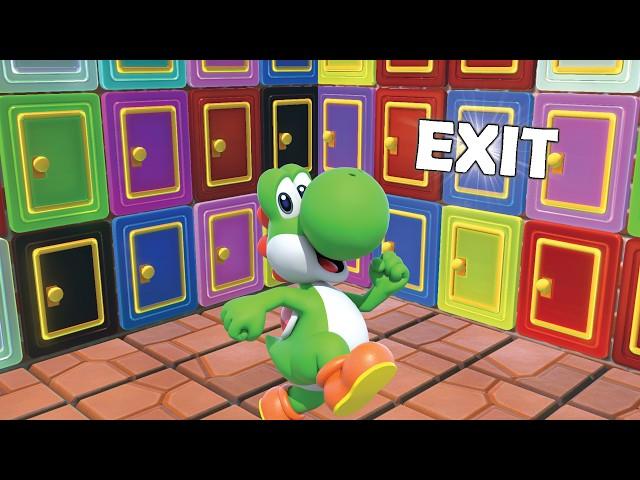 100 Mystery Doors but Only ONE Lets YOSHI Escape!! *Yoshi Saves Mario!*