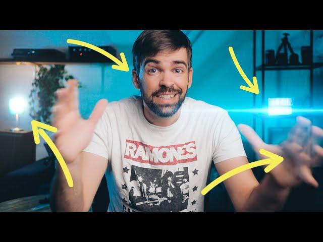 How to Build a BADASS YOUTUBE STUDIO on a budget! | Cheap Lighting Setup, Design & Colors