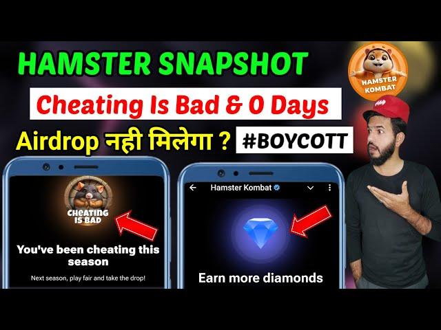 Hamster Kombat Cheating is bad | Hamster Kombat 0 days showing, Hamster Airdrop & snapshot withdraw