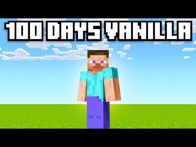 100 Days but it’s Vanilla Minecraft