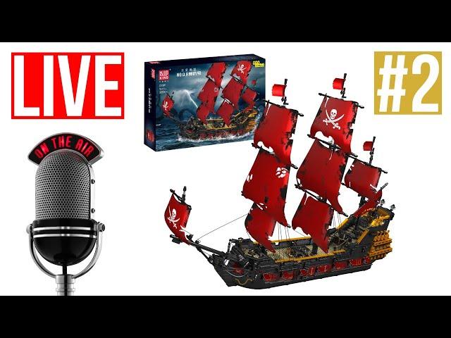 Mould King Queen Pirate Ship LIVE build - 2 | Set 13109S