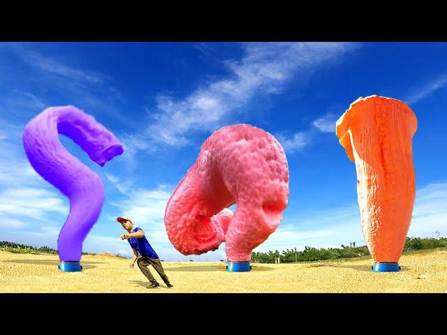 Satisfying Video l How To Make Rainbow Foam From Coca Cola , Fanta , Sprite , Mirinda vs Mentos