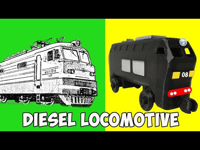 Diesel locomotive (3DTESTRAIN set) - 3d print