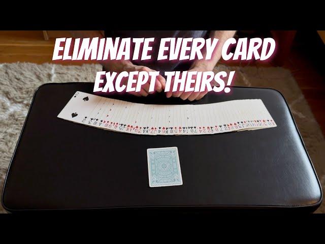 You Eliminate Every Card, Except Theirs! Simple Deceptive Card Trick Performance/Tutorial