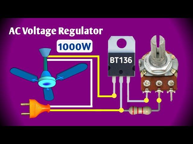 How To Make AC Fan Regulator. Perfect and Smoothly Working. 1000 Watt Regulator. Simple Circuit.