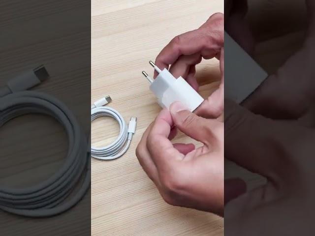 Unboxing the Apple 20W USB-C Power Adapter & USB-C to Lightning Cable (2 m)#shorts #apple #usbchub