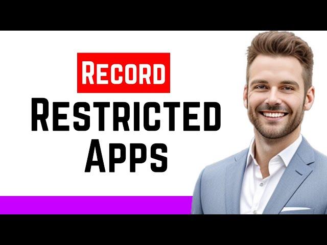 How To Screen Record Restricted Apps 2024 (Quick Fix)