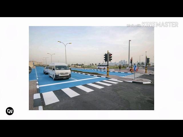 Why Qatar is painting it's roads Blue??