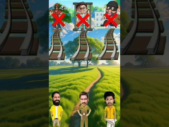 Rocky vs Pushpa vs Ajay Devgan #10million #cartoon #100millon
