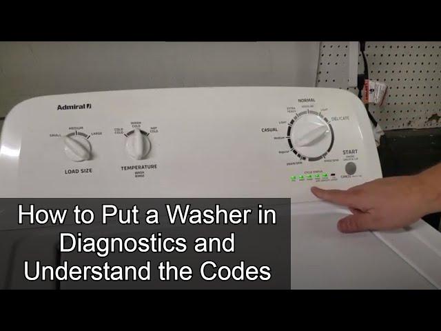 How to Use Troubleshooting Mode on a Whirlpool, Maytag or Amana Washer AND Understand the Codes!