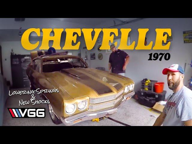 LOWERING A 1970 Chevelle! Extra Sketchy Method - but it WORKS!