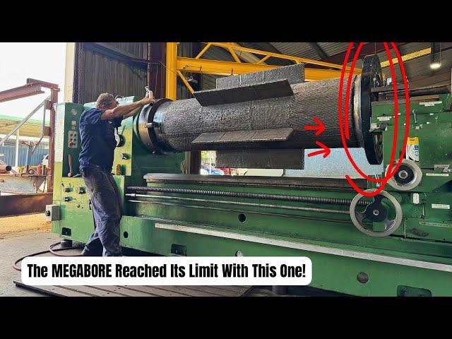 The LARGEST Part We've Ever Put In A Lathe (It BARELY Fit!)