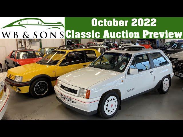 WB & Sons October 2022 Classic Car Auction Preview - Hot Hatchback HEAVEN! Nova GTE, 205, 147 GTA!