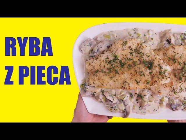 Baked Fish in Creamy Dill Mushroom Sauce