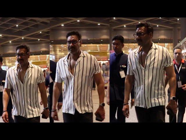 TANHAJI Ajay Devgan IGNORES MEDIA At Mumbai Airport | Biscoot Tv