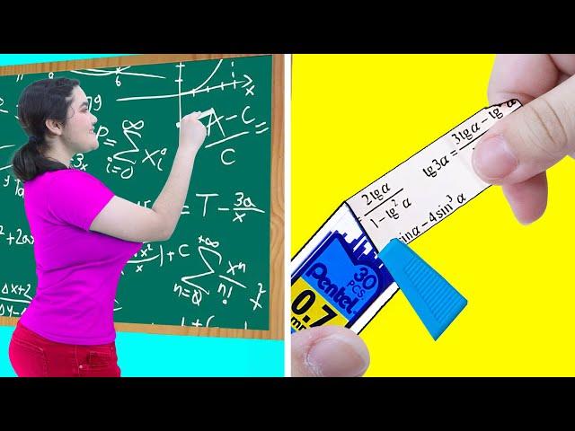 8 CRAZY WAYS TO SNEAK CHEAT SHEET INTO CLASS | FUNNY SCHOOL HACKS & COOL SITUATIONS BY CRAFTY HACKS