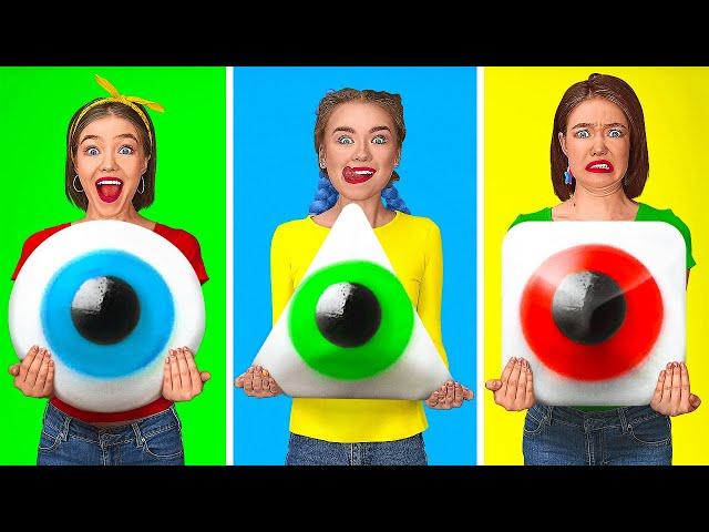 GEOMETRIC SHAPES CHALLENGE || Cool Food Pranks & Funny Tricks at School by 123 GO! FOOD