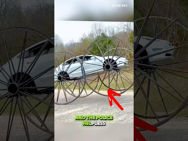Crazy Solution! 300 cm Wheels So Police Can’t Clamp His Car!