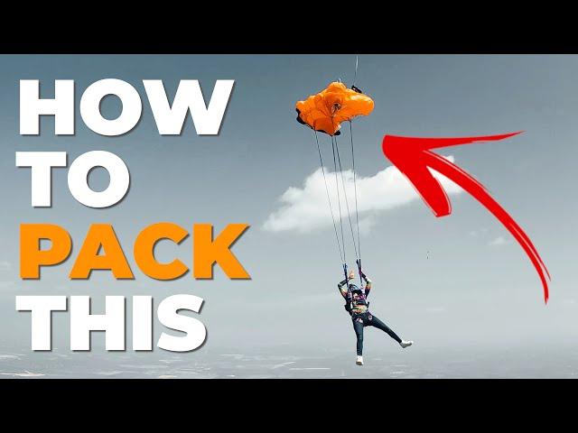 POV: How to pack a skydiving parachute | From start to finish 