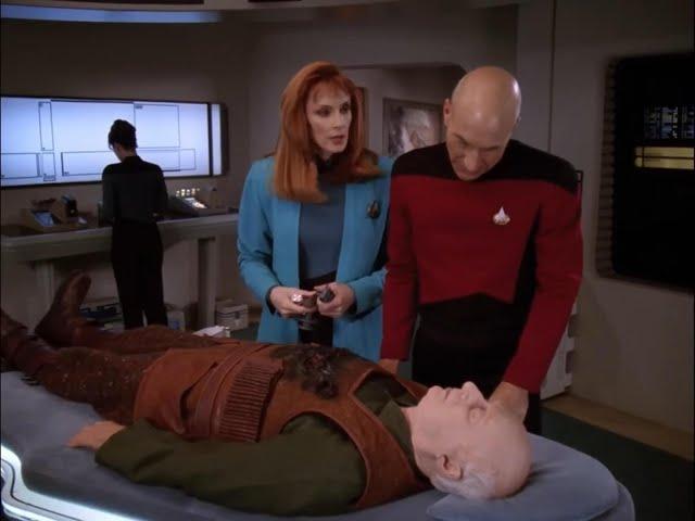 Star Trek TNG Professor Galen is killed