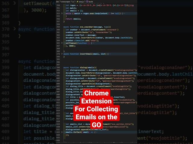 Chrome extension scraper for any email on any website #javascript #learntocode #scrapers