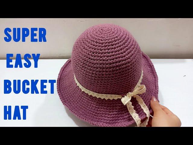 Easy crochet bucket hat /Crochet hat for beginners