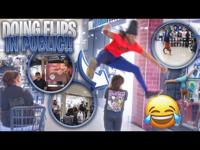 Doing Random Backflips in Public **Got Injured **