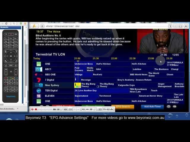 Beyonwiz T3 Advanced EPG Settings
