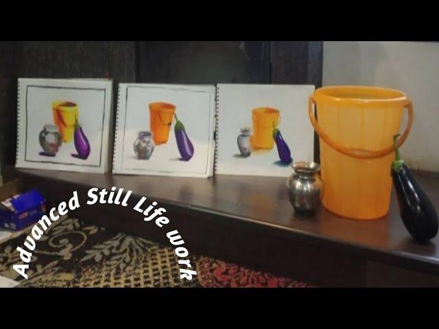 advanced still life work used ( mix media) colours