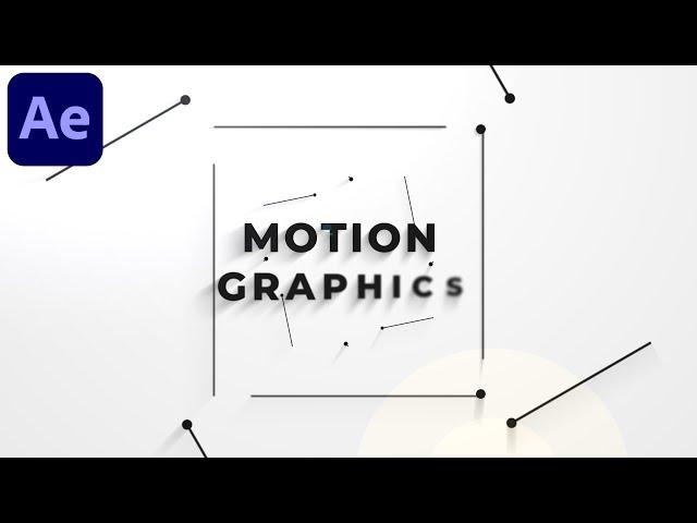 Minimal Square Motion Graphics Text Animation in After Effects - After Effects Tutorial