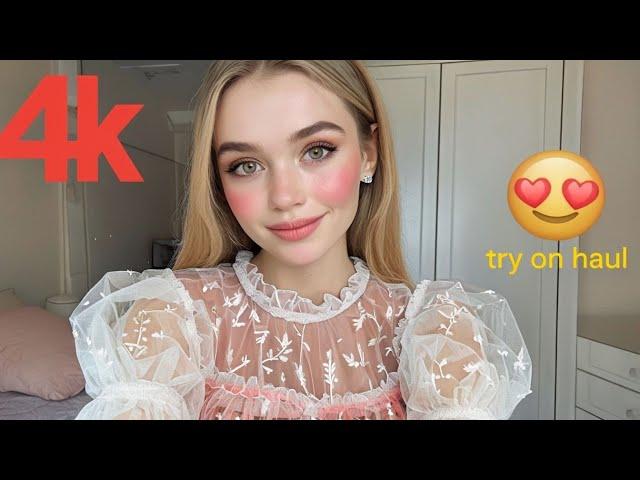 See through transparent try on haul | Micro transparent lingerie & bikini try on haul  2025