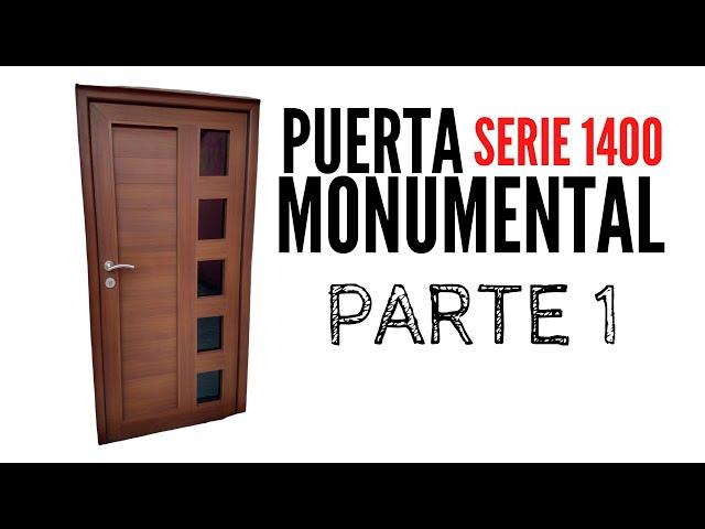  Como hacer PUERTA MONUMENTAL SERIE 1400 -  PUERTA DE ALUMINIO PASO A PASO - Parte 1