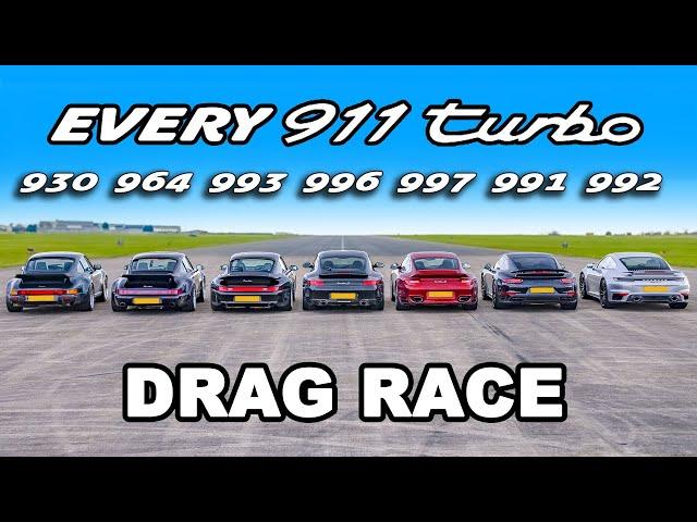 Porsche 911 Turbo generations DRAG RACE