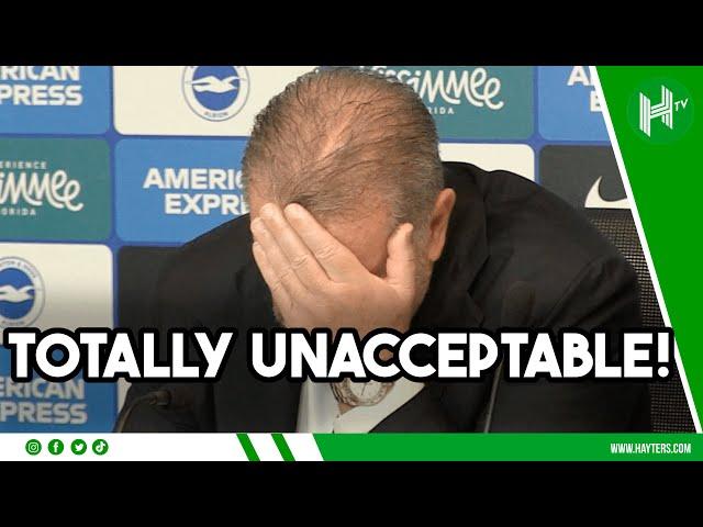 TOTALLY UNACCEPTABLE! Postecoglou RAGES after STUNNING defeat | Brighton 3-2 Spurs