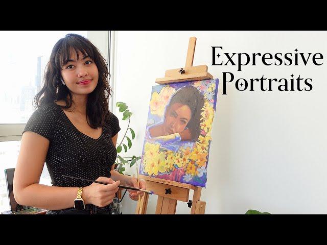 this may be my best painting yet!  oil paint an expressive portrait with me