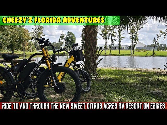 NEW Sweet Citrus Acres RV resort campground in Crystal River Florida. Drive to and through w eBikes