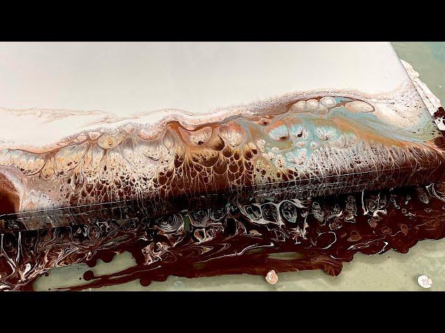 Easy Acrylic Pouring with Beautiful Lacing & Cells | ASMR Abstract Art for Beginners, Fluid Art Easy