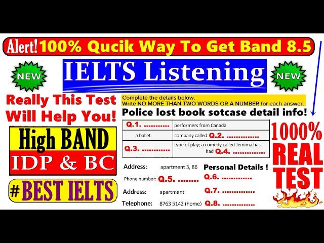 IELTS LISTENING PRACTICE TEST 2024 WITH ANSWERS | 21.10.2024