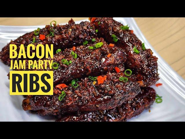 Game Day Party Ribs | Bacon Jam Glaze