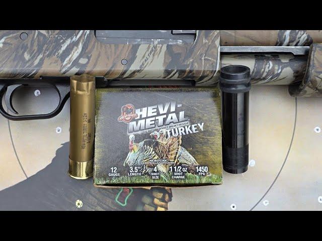 Hevi-Shot Hevi-Metal Turkey 12ga 3.5" 1-1/2oz #4 Test W/ Mossberg 835 & Truglo Gobble-Stopper .679