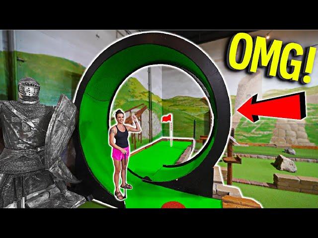 The Craziest Mini Golf Course Ever! *World's Biggest Mini Golf Loop!*