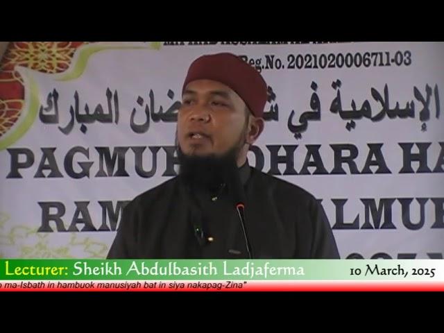 "Uno in Hukuman sin Zina....." | Sheikh Abdulbasith Ladjaferma