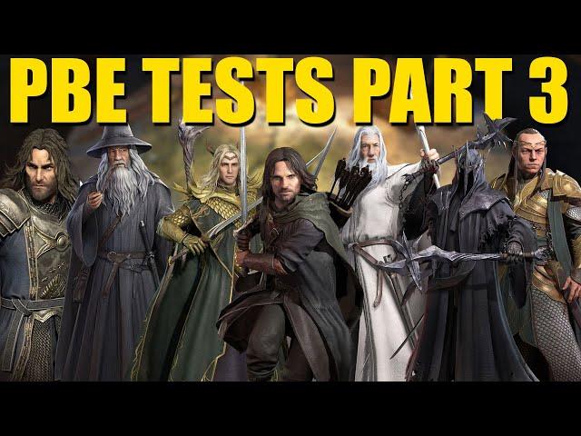 LOTR Rise To War Testing Out more Commanders and unit Builds In PBE Test Part 3